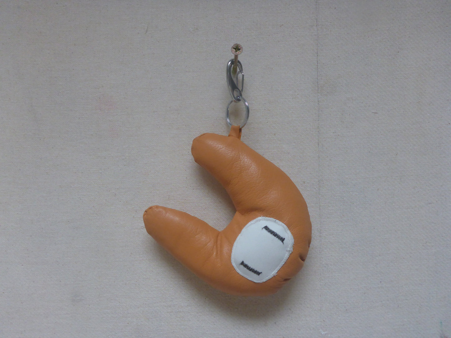 LEATHER ORANGE MOSS KEYCHAIN