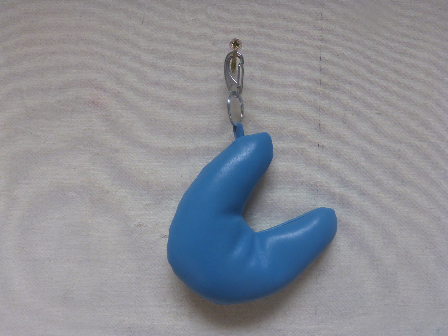 BLUE LATHER MOSS KEYCHAIN